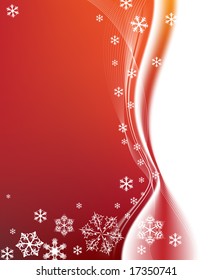 Christmas background with white snowflakes