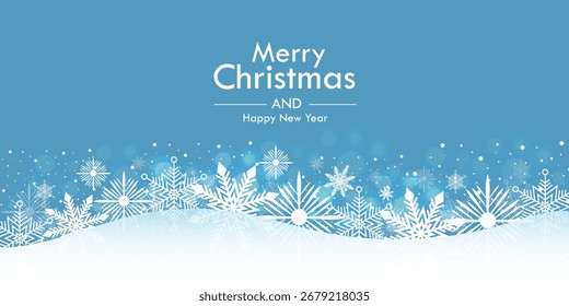 Fondo de Navidades con diseño de borde de copos de nieve blancos