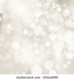 Christmas background with white snowflakes and place for your text. EPS 10 vector file included