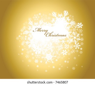 Christmas background with white snowflakes and place for your text