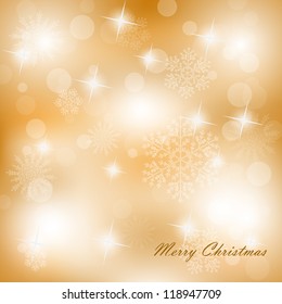 Christmas background with white snowflakes- vector