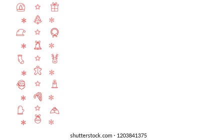 Christmas background. Winter holiday frame template. Christmas and New Year icons decoration