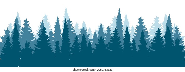 Christmas background with winter landscape. Vector illustration