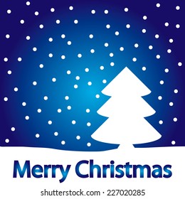 Christmas background with winter landscape. Vector illustration.