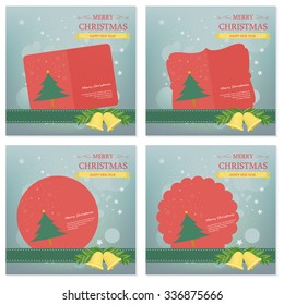 Christmas background. winter background. red card. christmas label.