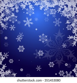 Christmas background. Winter background with snowflakes. Vector illustration