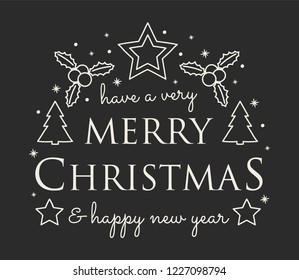 Christmas background with wishes and decorations. Vector.