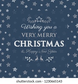 Christmas background with wishes and decorations. Vector.