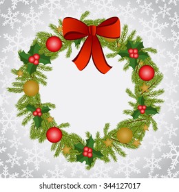 Christmas background with wreath
