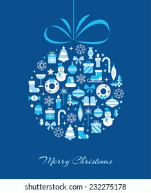Christmas background with the xmas ball.