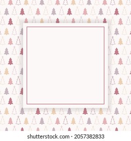 Fondo de Navidad con árboles de Navidad y espacio de copias. Vector 
