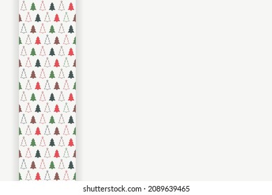 Christmas background with Xmas trees and copyspace. Vector 