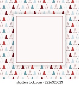 Christmas background with Xmas trees and copyspace. Vector 