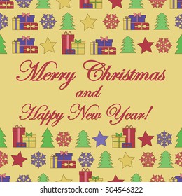 Christmas background.New Year and Christmas background for your design