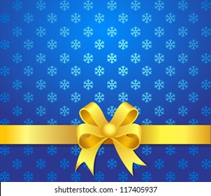 christmas background yellow bow