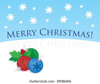 Christmas background/frame illustration with ornaments