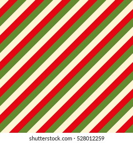 Christmas backgrounds diagonal lines pattern, the "red-white-green". for Christmas cards and packages in the traditional colors - white, red and green.  Striped background. Vector