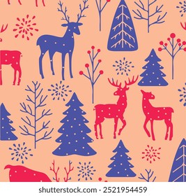 Christmas backgrounds, seamless pattern. Vector illustration.