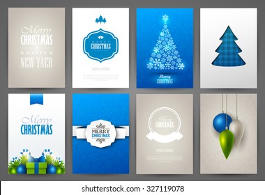 Christmas backgrounds set