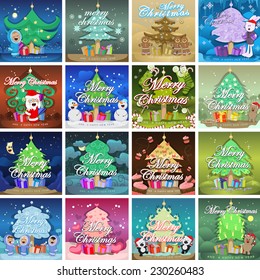 Christmas Backgrounds - Vector Illustration, Graphic Design Editable For Your Design