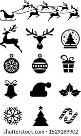 christmas badge icon vector pack eps