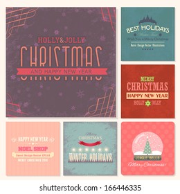 Christmas Badge, Tags, Labels, Banner, Cards Set - Vector Collections