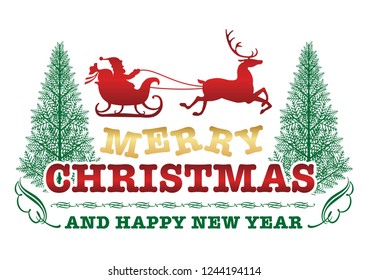 Christmas badge/label, vector design element.