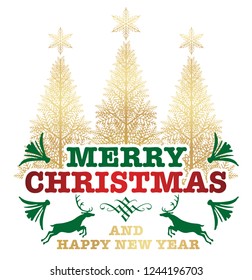 Christmas badge/label, vector design element.