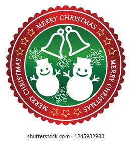 Christmas badge/label, vector design element.