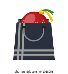 christmas bag flat icon