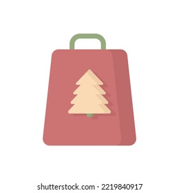Christmas Bag icon flat style design vector