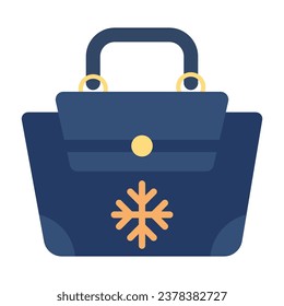 Christmas Bag illustration vector icon which can easily modify or edit