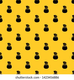 Christmas bag of Santa Claus pattern seamless vector repeat geometric yellow for any design