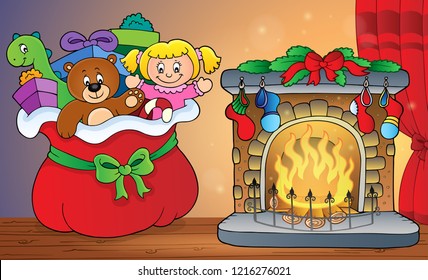 Christmas bag topic image 2 - eps10 vector illustration.