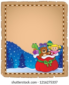 Christmas bag topic parchment 2 - eps10 vector illustration.