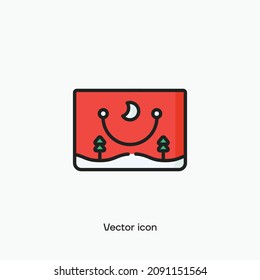 Christmas bag vector icon. Premium quality.