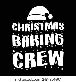 Christmas baking crew shirt design