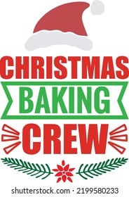 christmas baking crew vector file