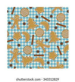 Christmas baking seamless wallpaper with clipping mask. Eps 10