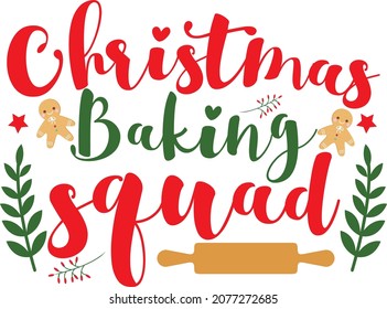 Christmas Baking Squad Christmas T-shirt Design