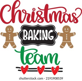 Christmas Baking Team, Merry Christmas, Santa, Christmas Holiday, Vector Illustration Files