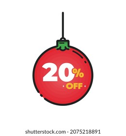 Christmas ball with 20% off discount