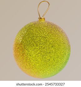 christmas ball 3d holiday gold chrome 