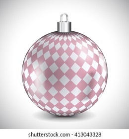 Christmas Ball 3d Realistic Icon Santa Clause Merry  and Happy New year background seemless pattern, Illustration fullprint repeatable element