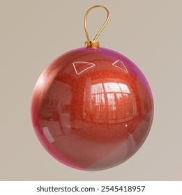 BOLA DE NAVIDAD 3D DECORACIÓN DE VECTOR FESTIVA
