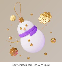 bola de navidad 3d vacaciones de Vector