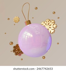 christmas ball 3d vector holiday