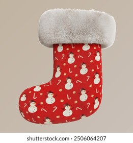 christmas ball 3d vector tree snowman sock