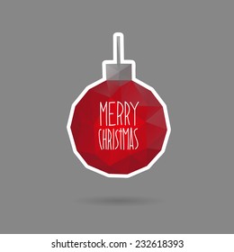 Christmas ball abstract isolated on a white backgrounds, vector illustration 