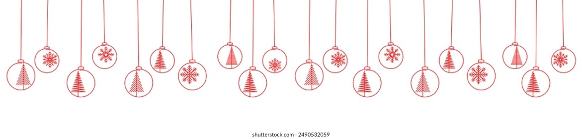 Christmas ball background with red ink